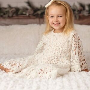 Elegant White eyelet dress